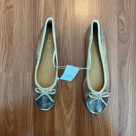 J.Crew gold ballet flats - Picture 1 of 16